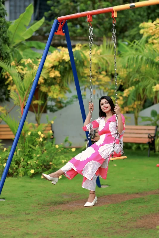 pink co-ord set for women – stylish two-piece outfit for casual and party wear.