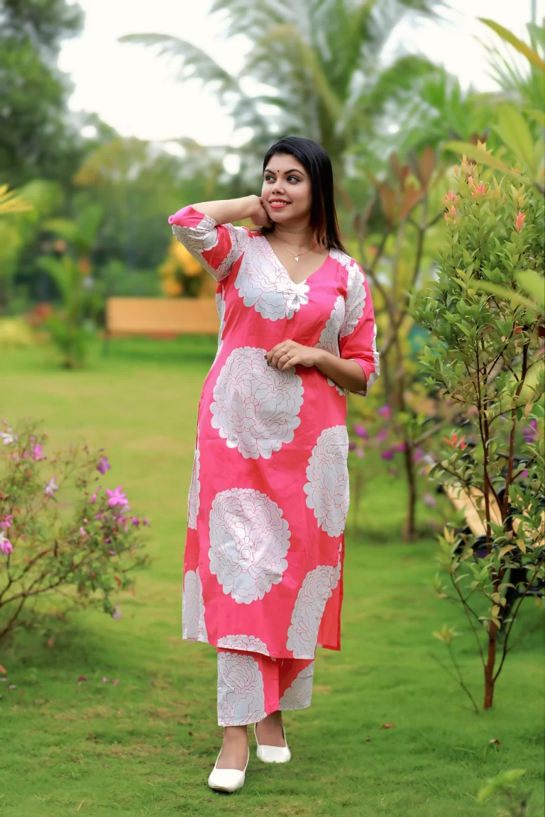 pink co-ord set for women – stylish two-piece outfit for casual and party wear.