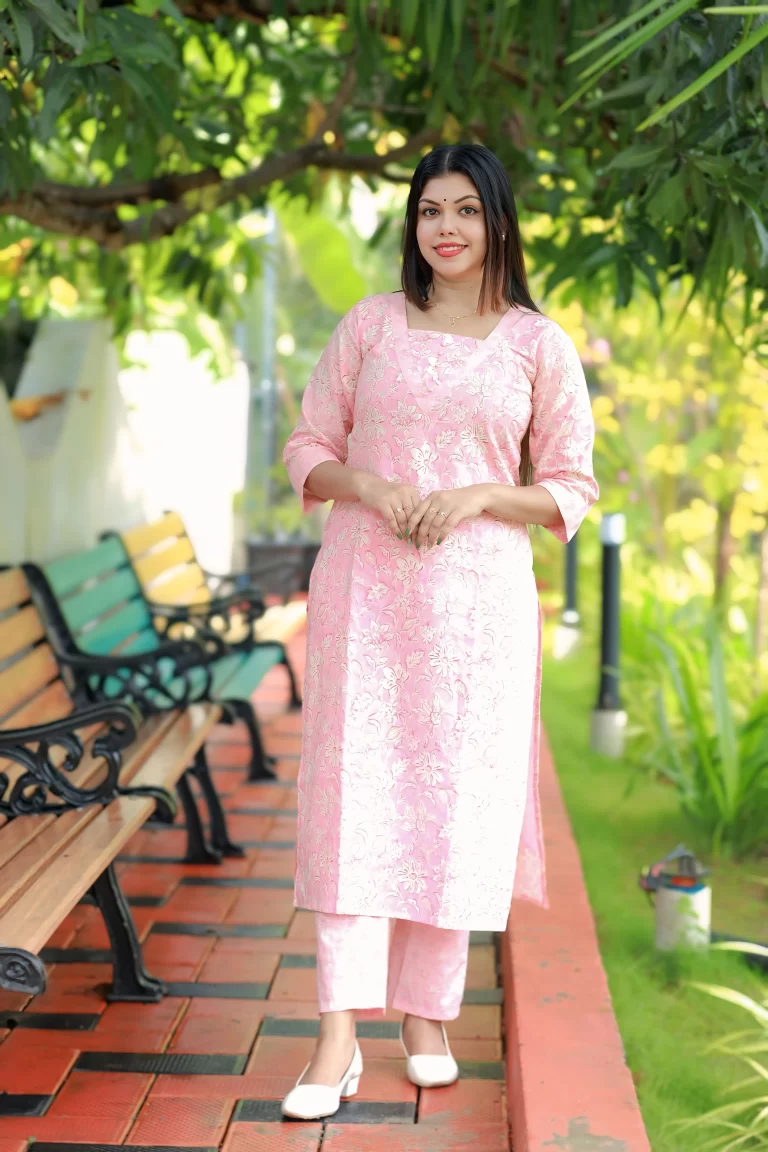 Light pink co-ord set for women – stylish two-piece outfit for casual and party wear.