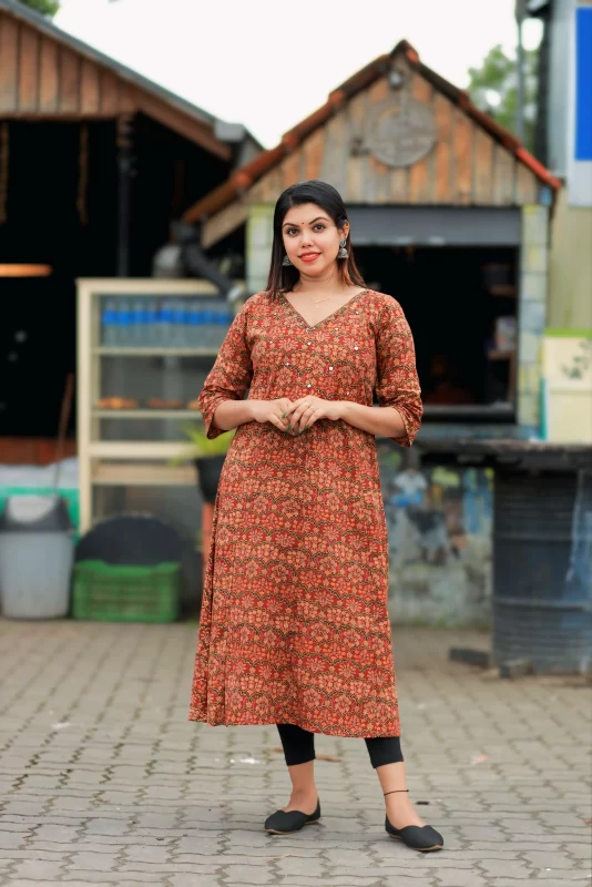 Elegant red kurti for women – stylish ethnic wear for daily and festive use