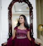 Pure silk dhavani for bridal and festive occasions