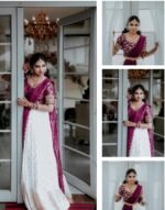 Pure silk dhavani for bridal and festive occasions