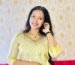 Bright yellow kurti with elegant green embroidery – Janki Design Kochi.